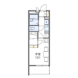 1K Mansion in Hyakunincho - Nagoya-shi Higashi-ku Floorplan