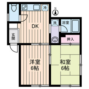 2DK Apartment in Ikegami - Ota-ku Floorplan