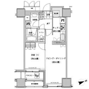 1LDK Mansion in Nishiikebukuro - Toshima-ku Floorplan