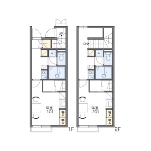 1K Apartment in Okuchicho - Matsusaka-shi Floorplan