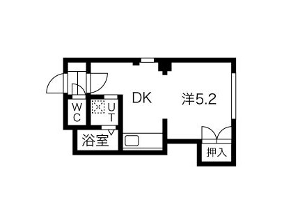 1DK Apartment to Rent in Sapporo-shi Shiroishi-ku Floorplan