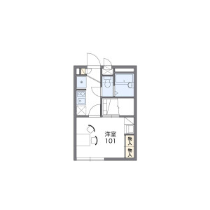 1K Apartment in Hirano - Okayama-shi Kita-ku Floorplan
