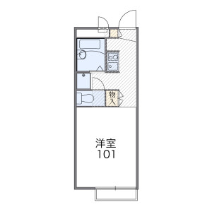 1K Apartment in Ikinomatsubara - Fukuoka-shi Nishi-ku Floorplan