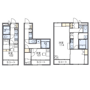 1K Apartment in Oguracho - Chiba-shi Wakaba-ku Floorplan