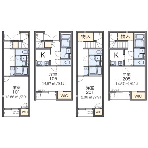 1K Apartment in Obata - Nagoya-shi Moriyama-ku Floorplan
