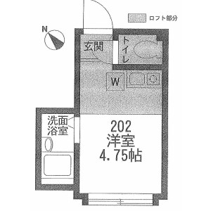 1R Apartment in Hakusan(2-5-chome) - Bunkyo-ku Floorplan