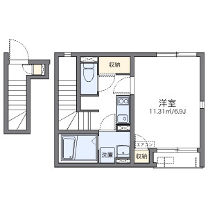 1K Apartment in Nisshincho - Fuchu-shi Floorplan
