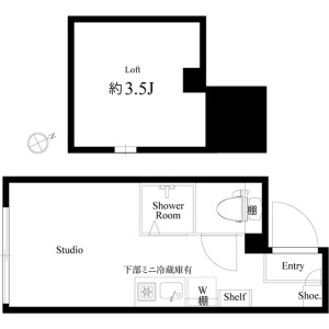 1R Apartment in Minamisuna - Koto-ku Floorplan