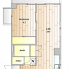 1LDK Apartment to Rent in Meguro-ku Floorplan
