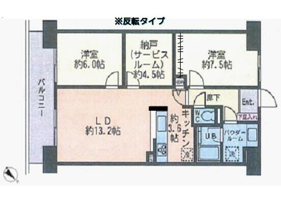 2SLDK Apartment to Rent in Toshima-ku Floorplan