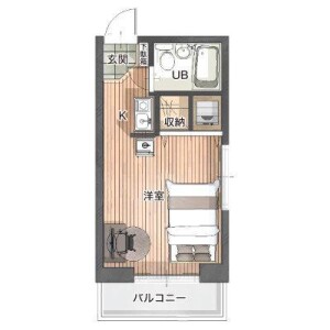 1R Mansion in Koyasudori - Yokohama-shi Kanagawa-ku Floorplan