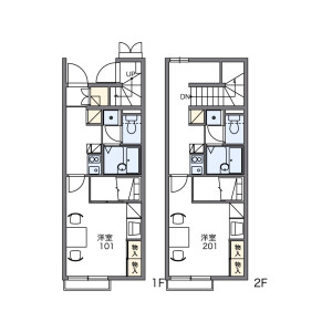 1K Apartment in Kannabecho kawaminami - Fukuyama-shi Floorplan