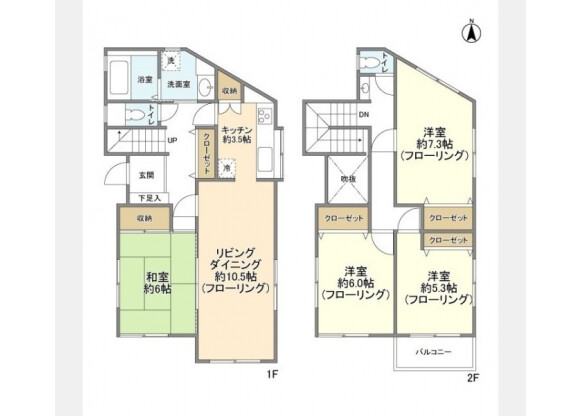 4LDK House to Rent in Zama-shi Floorplan