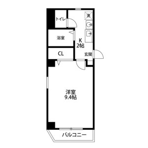1K Mansion in Asakusabashi - Taito-ku Floorplan