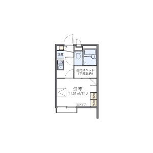 1K Apartment in Motoishikawacho - Yokohama-shi Aoba-ku Floorplan