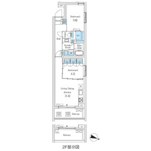 2LDK Mansion in Shimouma - Setagaya-ku Floorplan