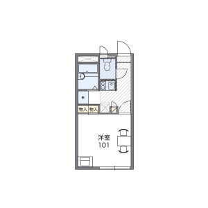 世田谷区経堂-1K公寓 房屋布局
