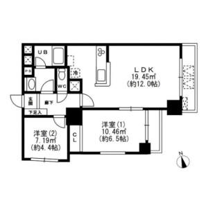 2LDK Mansion in Taito - Taito-ku Floorplan
