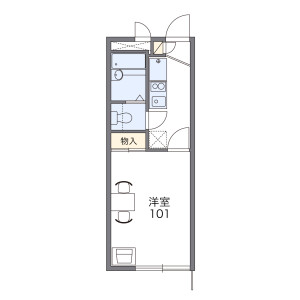 1K Apartment in Hizaoricho - Asaka-shi Floorplan