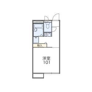 1K Apartment in Minamiotsuka - Kawagoe-shi Floorplan