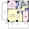 2LDK Apartment to Rent in Okinawa-shi Floorplan