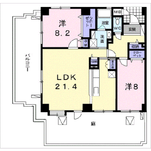 2LDK Mansion in Mihara - Okinawa-shi Floorplan