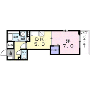 1DK Mansion in Higashisuna - Koto-ku Floorplan