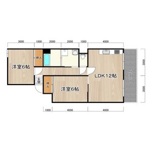 2LDK Mansion in Terauchi - Toyonaka-shi Floorplan