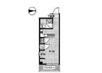 1R Apartment to Rent in Osaka-shi Yodogawa-ku Floorplan