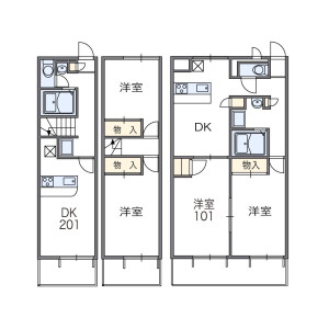 2DK Apartment in Kaikake - Hannan-shi Floorplan