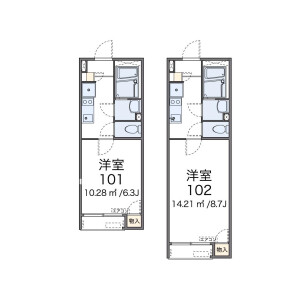 1K Apartment in Chuo - Kitamoto-shi Floorplan