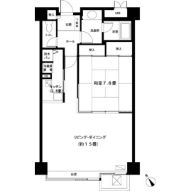 1LDK {building type} in Hirano - Minamitsuru-gun Yamanakako-mura Floorplan