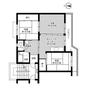 2LDK Mansion in Mondemmachi oyama - Aizuwakamatsu-shi Floorplan