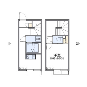 小金井市桜町-1K公寓 房屋格局
