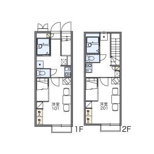 1K Apartment in Meguritacho - Higashimurayama-shi Floorplan