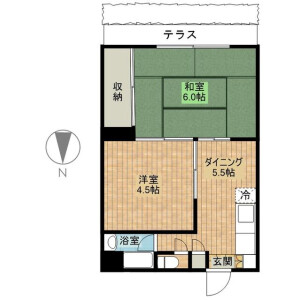2DK Mansion in Minamikarasuyama - Setagaya-ku Floorplan