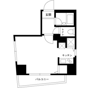 1K Mansion in Higashienokicho - Shinjuku-ku Floorplan