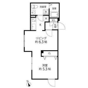 1R Mansion in Yamabukicho - Shinjuku-ku Floorplan