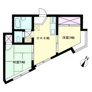 2DK Apartment in Yoyogi - Shibuya-ku Floorplan