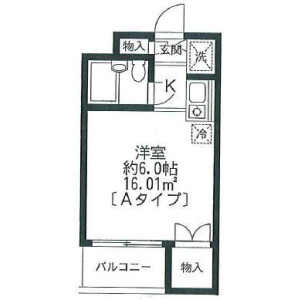 1R Mansion in Niijuku - Katsushika-ku Floorplan
