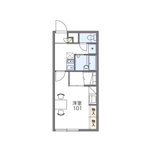 1K Apartment in Kita22-jonishi - Sapporo-shi Kita-ku Floorplan