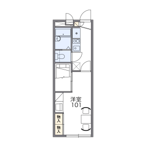 1K Apartment in Kannabecho michinoe - Fukuyama-shi Floorplan