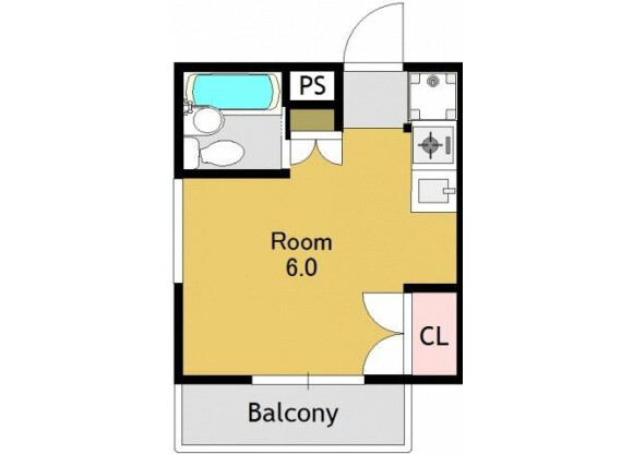 1R Apartment to Rent in Tokorozawa-shi Floorplan