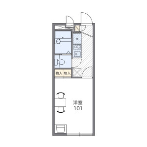 1K Apartment in Miyazakicho - Chiba-shi Chuo-ku Floorplan