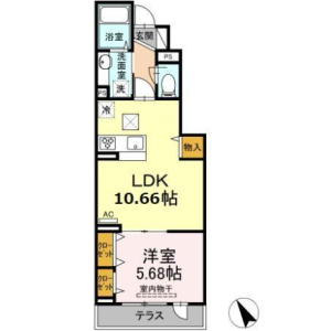 1LDK Mansion in Daita - Setagaya-ku Floorplan