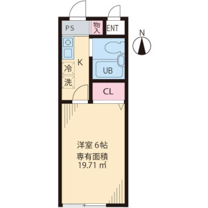 1K Mansion in Gotenyama - Musashino-shi Floorplan