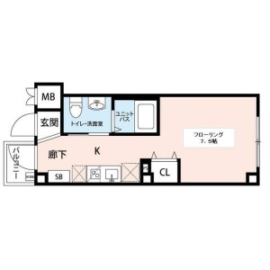 1K Mansion in Haramachi - Meguro-ku Floorplan