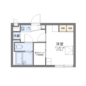 1K Apartment in Shirakuwa - Saitama-shi Sakura-ku Floorplan