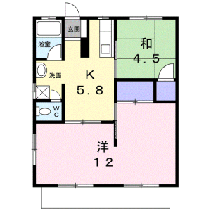 2DK Apartment in Ishikawa - Fujisawa-shi Floorplan