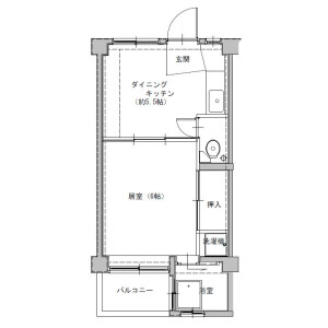 1DK Mansion in Kuzunohacho - Izumi-shi Floorplan
